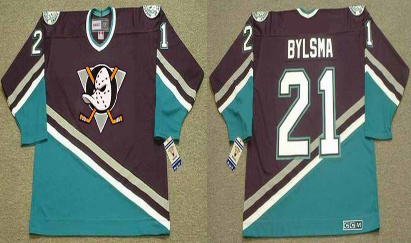 2019 Men Anaheim Ducks 21 Bylsma black CCM NHL jerseys